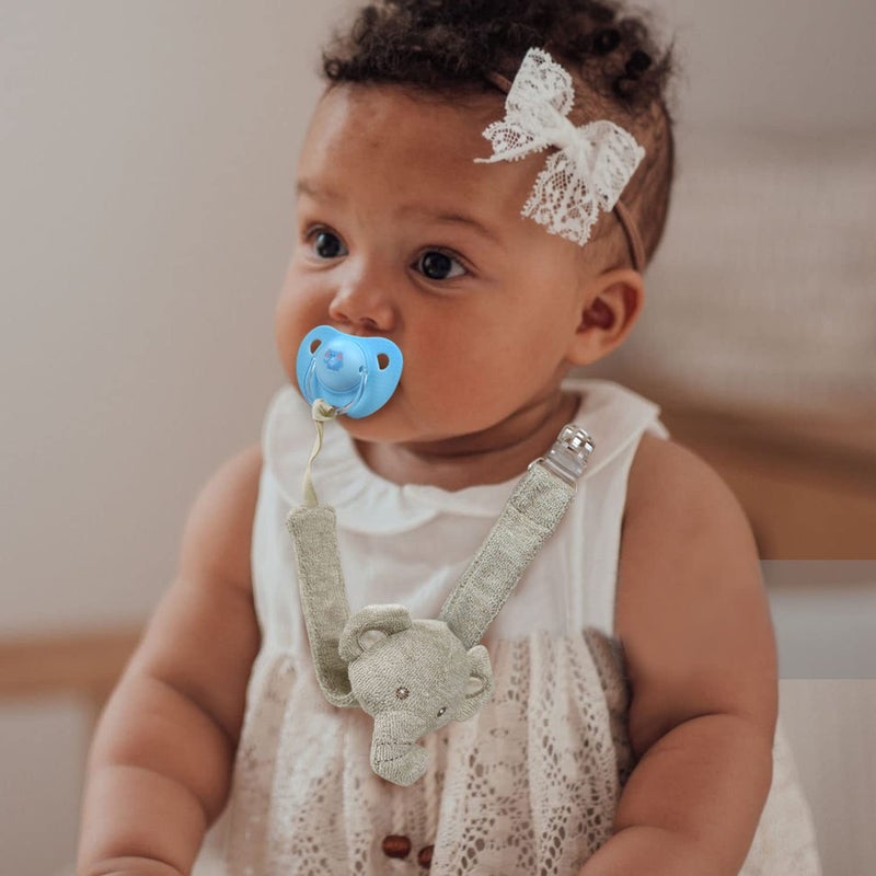 COTTONBEBE Pacifier Clip, 2 Pack Baby Pacifier Holder for Boys and Girls Fits Many Pacifiers & Baby Teething Toys, Ideal Baby Gift (Elephant & Bear) - Image 5
