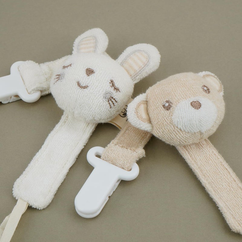 COTTONBEBE Pacifier Clip, 2 Pack Baby Pacifier Holder for Boys and Girls Fits Many Pacifiers & Baby Teething Toys, Ideal Baby Gift (Elephant & Bear) - Image 4