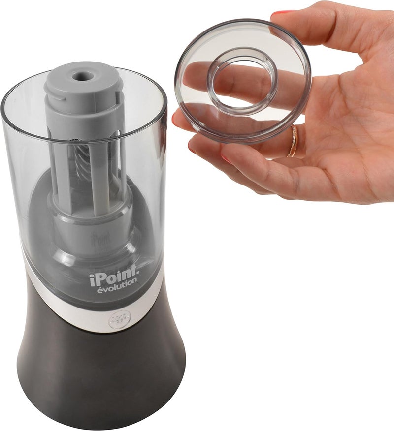 Westcott Westcott 14888 iPoint Evolution Electric Pencil Sharpener Black and Silver - Image 5