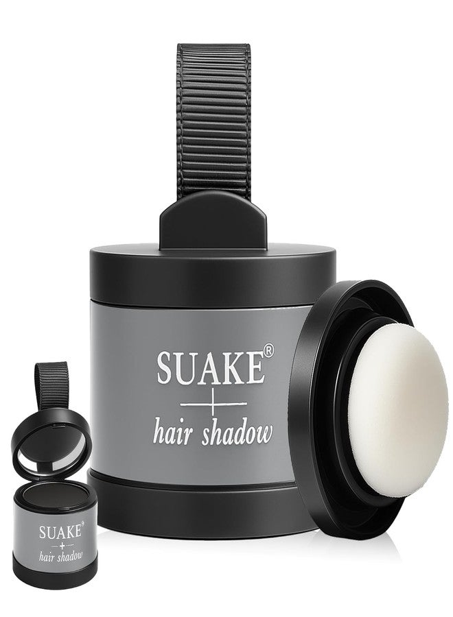 Dhrumino Natural Hair Line Concealer Powder, Root Touchup For Men & Women, Instant Root Cover Up for Hair Loss and Grey, Sweat Resistant & Stain Proof - 24 Hours Formula - (Black) - Image 1