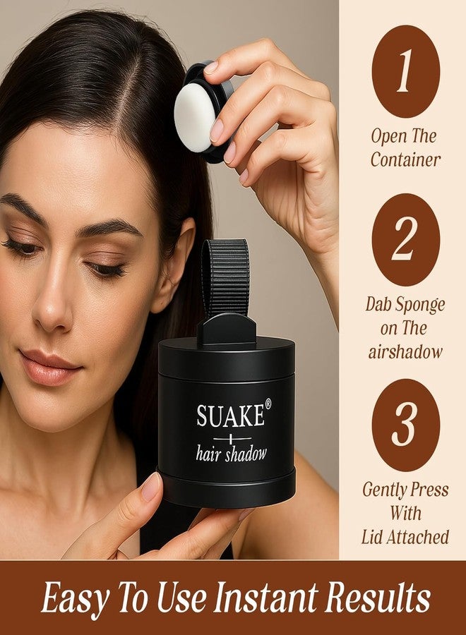 Dhrumino Natural Hair Line Concealer Powder, Root Touchup For Men & Women, Instant Root Cover Up for Hair Loss and Grey, Sweat Resistant & Stain Proof - 24 Hours Formula - (Black) - Image 3