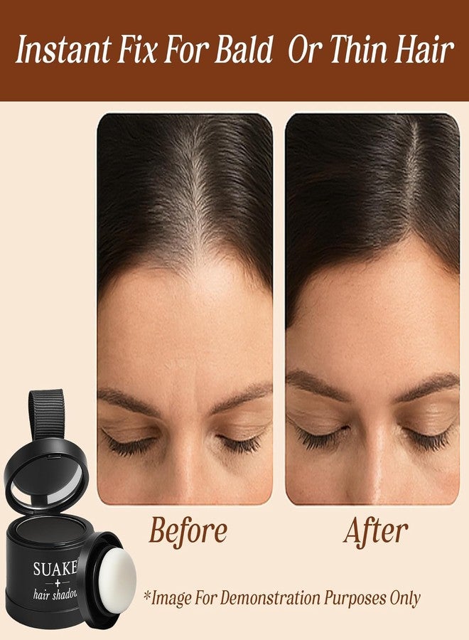 Dhrumino Natural Hair Line Concealer Powder, Root Touchup For Men & Women, Instant Root Cover Up for Hair Loss and Grey, Sweat Resistant & Stain Proof - 24 Hours Formula - (Black) - Image 2