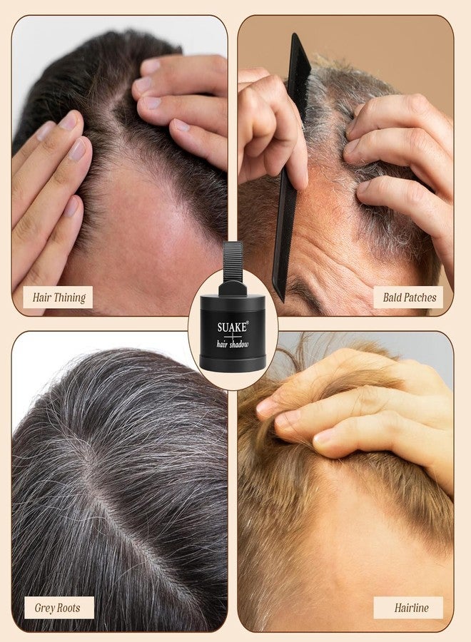 Dhrumino Natural Hair Line Concealer Powder, Root Touchup For Men & Women, Instant Root Cover Up for Hair Loss and Grey, Sweat Resistant & Stain Proof - 24 Hours Formula - (Black) - Image 5