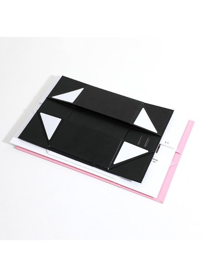 كيلا 26 * 19 * 8 سم صندوق هدايا وردي اللون مع شريط لعيد الأم، أعياد الميلاد، الحفلات - Image 4