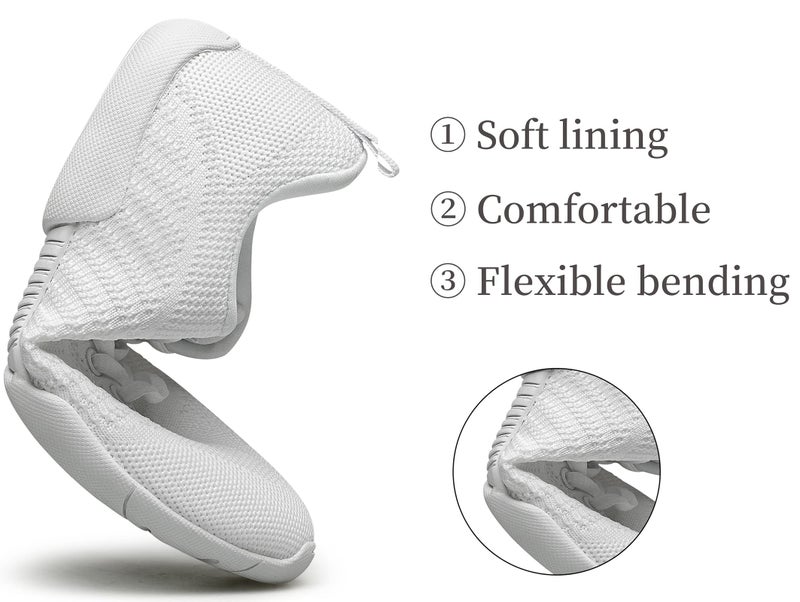 BAXINIER Girls White Cheerleading Shoes Breathable Youth Cheer Competition Sneakers Athletic Training Dance Tennis Walking Shoes - White 11.5 Little Kid - Image 4