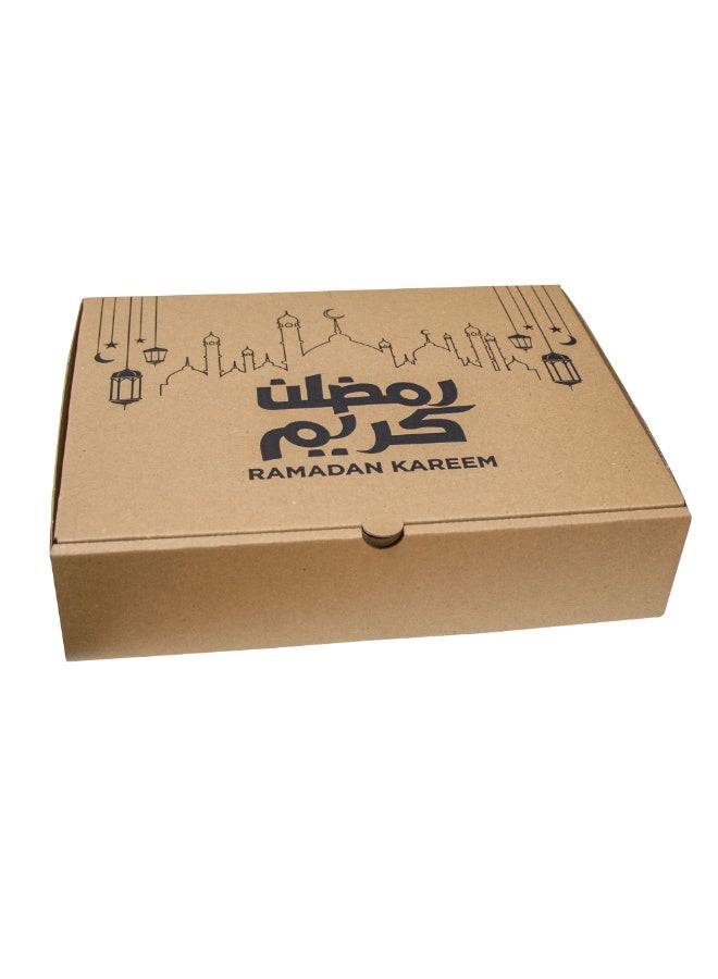 Duravel Pack Of 20,Medium Ramadan Kareem Iftar Meal Box Printed Corrugated Boxes Food Container Takeout Box | Iftar Snack Box made with Corrugated for Meals and Desserts - Image 2