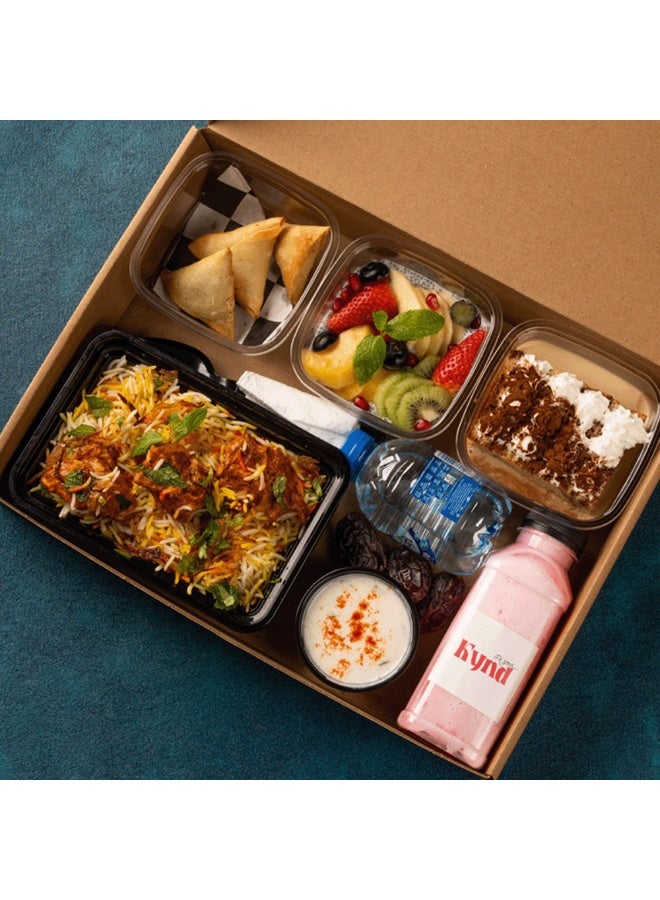 Duravel Pack Of 20,Medium Ramadan Kareem Iftar Meal Box Printed Corrugated Boxes Food Container Takeout Box | Iftar Snack Box made with Corrugated for Meals and Desserts - Image 3