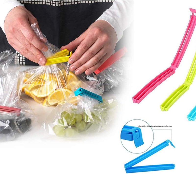 IONIX 18 Pcs-3 Different Size Plastic Food Snack Bag Pouch Clip Sealer Large, Medium, Small Plastic Snack Seal Sealing Bag Clips Vacuum Sealer, for Packet Sealing, Air Tight Clips for Packets - Image 4
