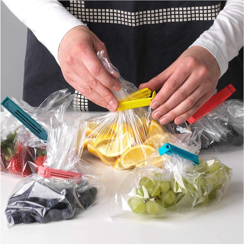 IONIX 18 Pcs-3 Different Size Plastic Food Snack Bag Pouch Clip Sealer Large, Medium, Small Plastic Snack Seal Sealing Bag Clips Vacuum Sealer, for Packet Sealing, Air Tight Clips for Packets - Image 5