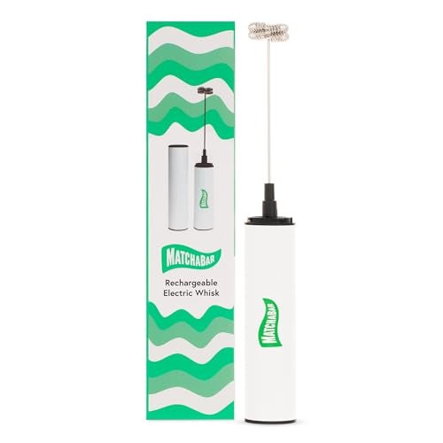 MatchaBar Electric Milk Frother Hand Blender - Stainless Steel Electric Matcha Whisk, Handheld Drink Mixer for Coffee, Greens & Protein - Easy to Clean USB Rechargeable, Dual Speed Immersion Blender - Image 1
