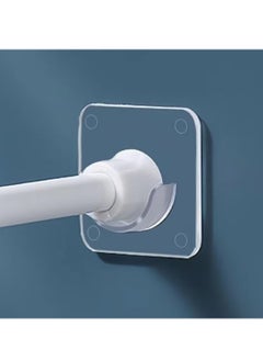 Oasisgalore 4 Pcs Transparent Adhesive Shower Curtain Rod Holder(Not Included Rod)  - Image 1