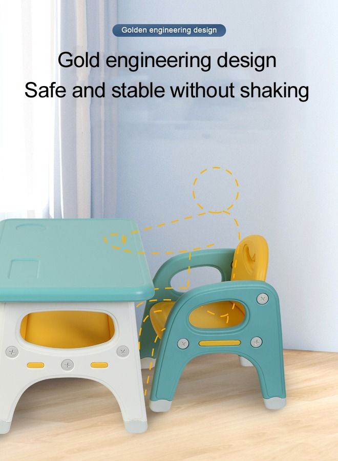 JSAITOYS Kids Children Kindergarten Preschool Furniture Sets Plastic Table And Chair - Image 4