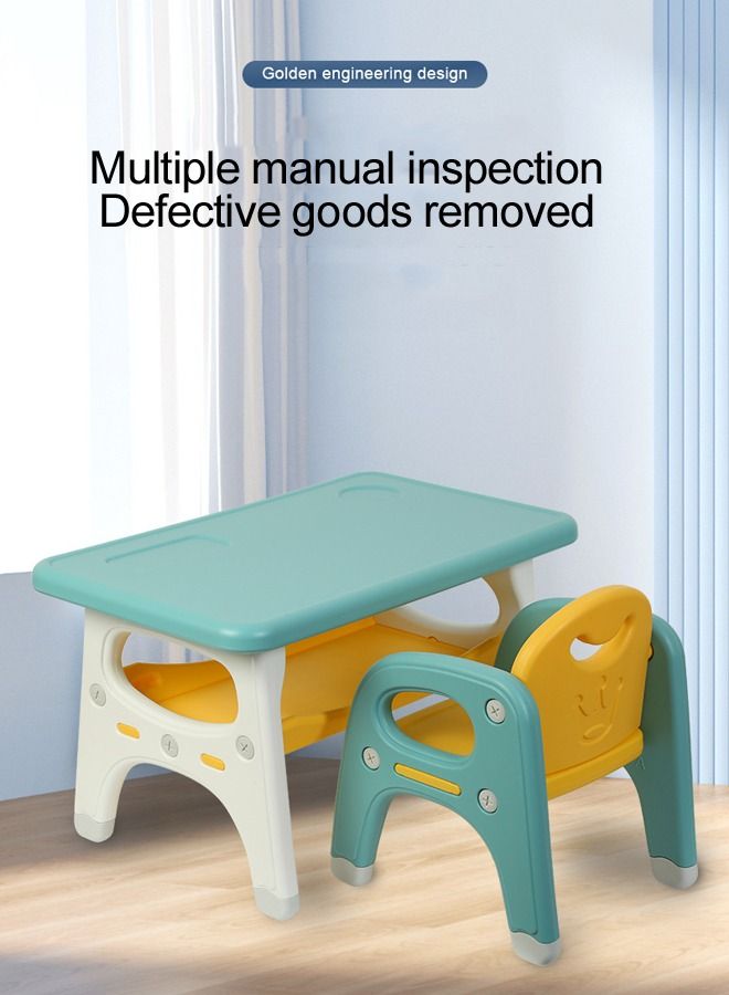 JSAITOYS Kids Children Kindergarten Preschool Furniture Sets Plastic Table And Chair - Image 3