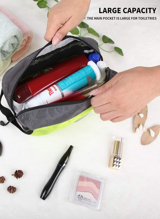 GOX Premium Toiletry Bag, Dopp Kit Case For Travel, Multifunction Organizer Pouch (Green/Grey) - Image 3