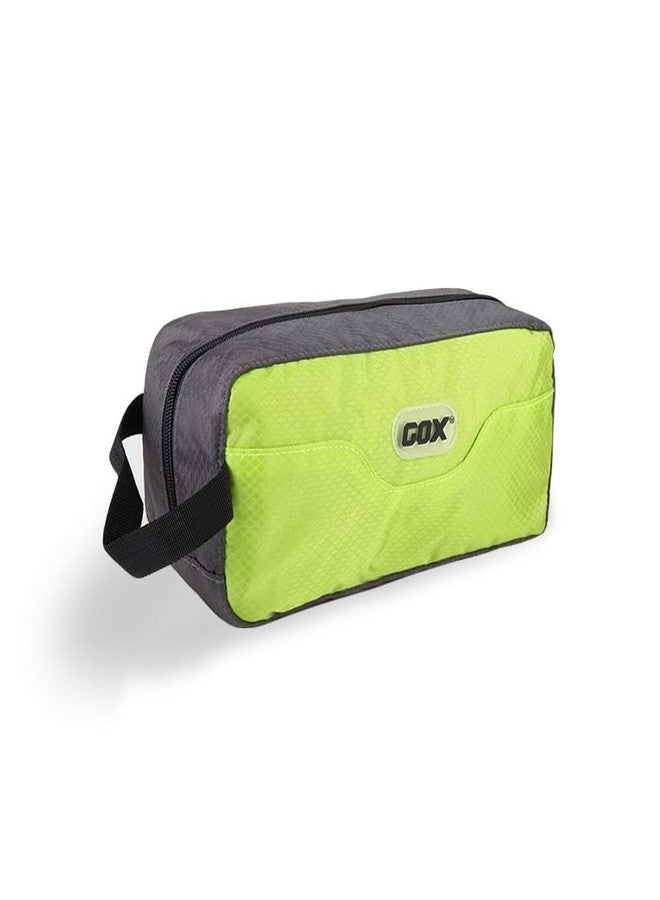GOX Premium Toiletry Bag, Dopp Kit Case For Travel, Multifunction Organizer Pouch (Green/Grey) - Image 1