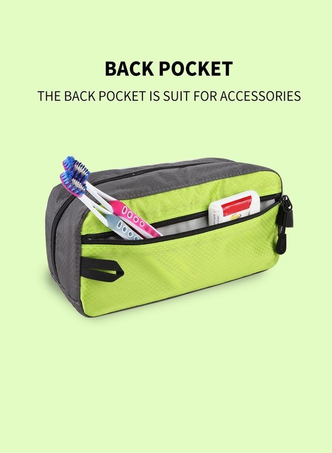 GOX Premium Toiletry Bag, Dopp Kit Case For Travel, Multifunction Organizer Pouch (Green/Grey) - Image 4