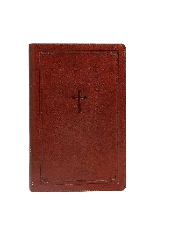 NKJV, Reference Bible, Personal Size Large Print, Leathersoft, Brown, Red Letter Edition, Comfort Print: Holy Bible, New King James Version - Image 1