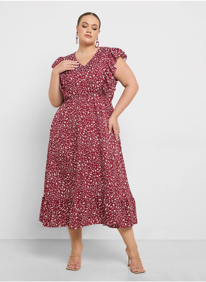 Ella Plus - Ditsy Print Dress - Image 1