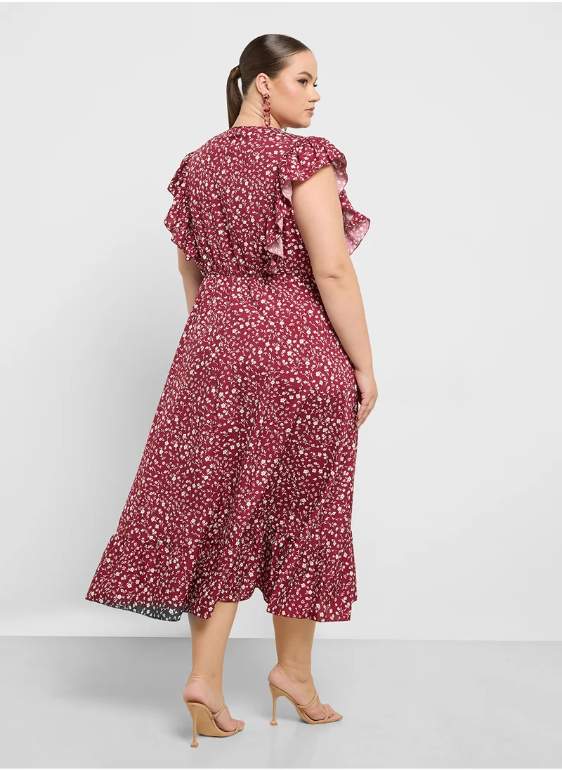 Ella Plus Ditsy Print Dress