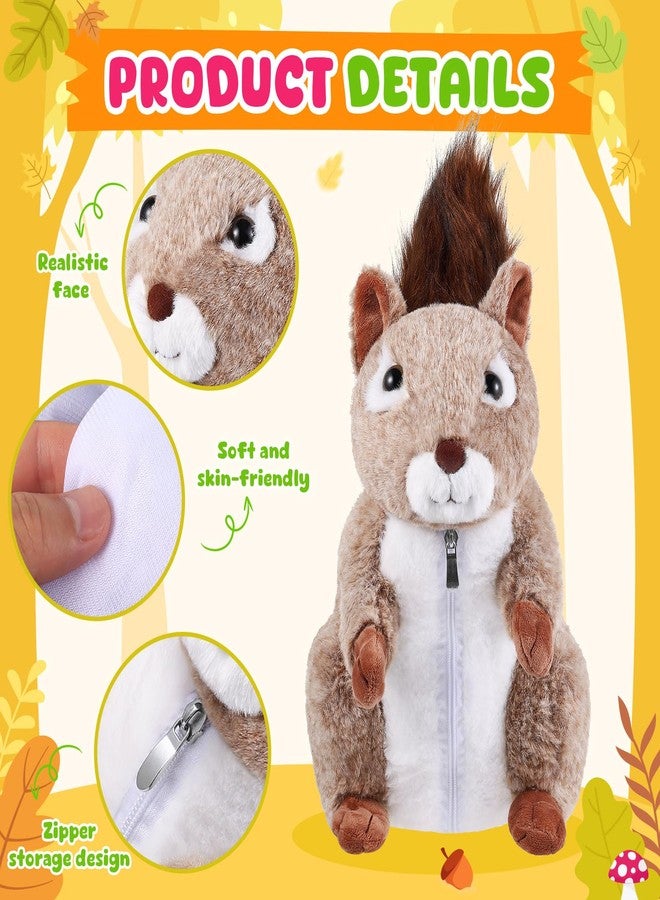 ZJoey 5 Pcs Squirrels Plush Mommy Stuffed Animal with Baby Plush Animals Soft for Christmas Girls Birthday Xmas Bedtime Gift Chair Bolster Nursery Decor(Squirrel) - Image 2