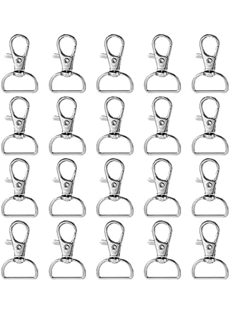 Luckam 20 Pack Swivel Keyrings Clasps with D Ring, DIY Handmade Jewelry Accessories,for Lanyard Key Rings Crafting,Making Lanyard Pet Leashes Ropes,Lobster Clasps Trigger Snap Hooks - Image 1
