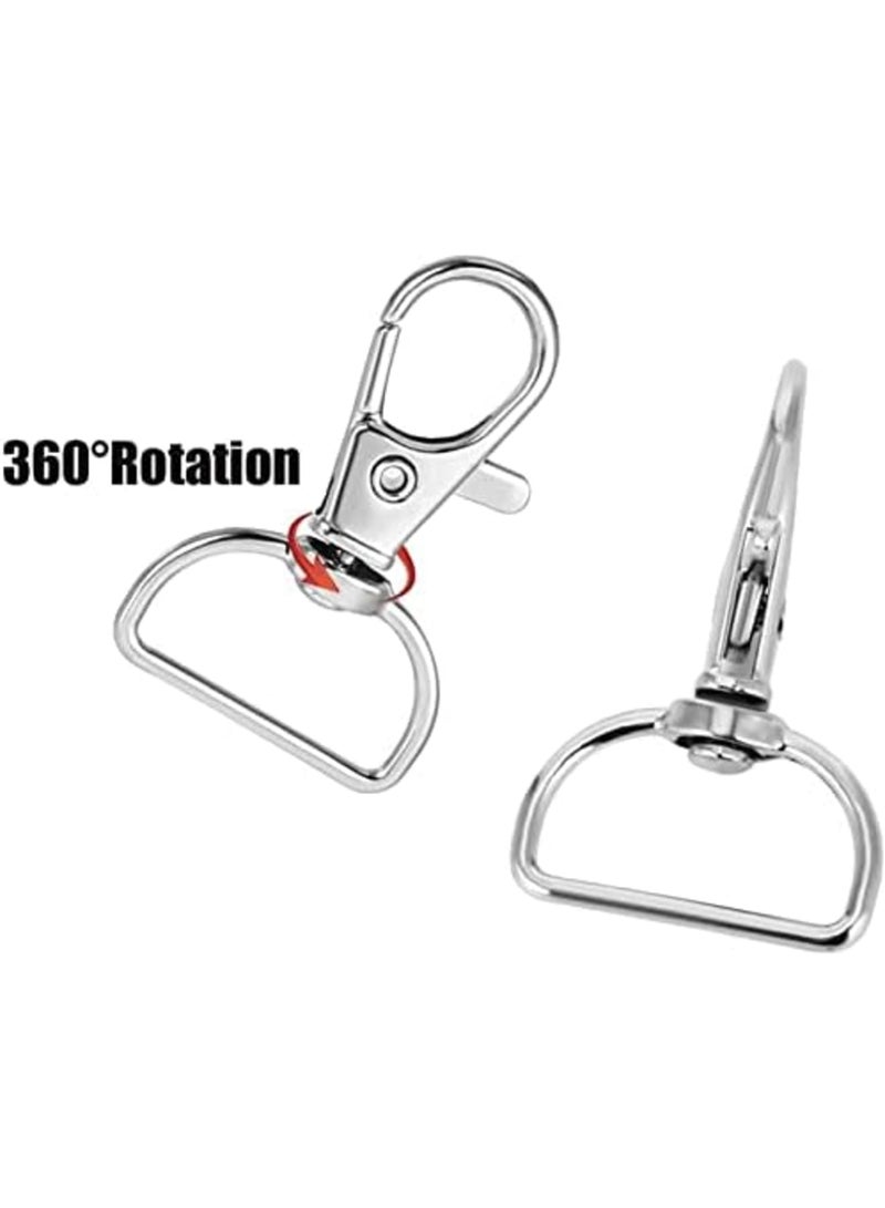 Luckam 20 Pack Swivel Keyrings Clasps with D Ring, DIY Handmade Jewelry Accessories,for Lanyard Key Rings Crafting,Making Lanyard Pet Leashes Ropes,Lobster Clasps Trigger Snap Hooks - Image 3