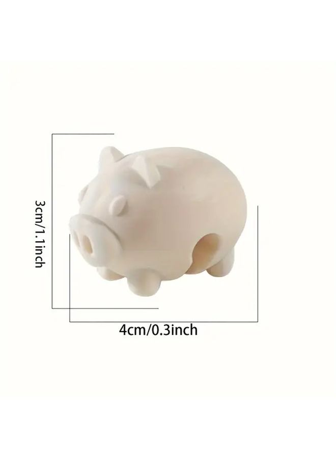 Pink And White Pig Silicone Pot Lid Holder Anti Spill Kitchen Accessory Heat Resistant - Image 4