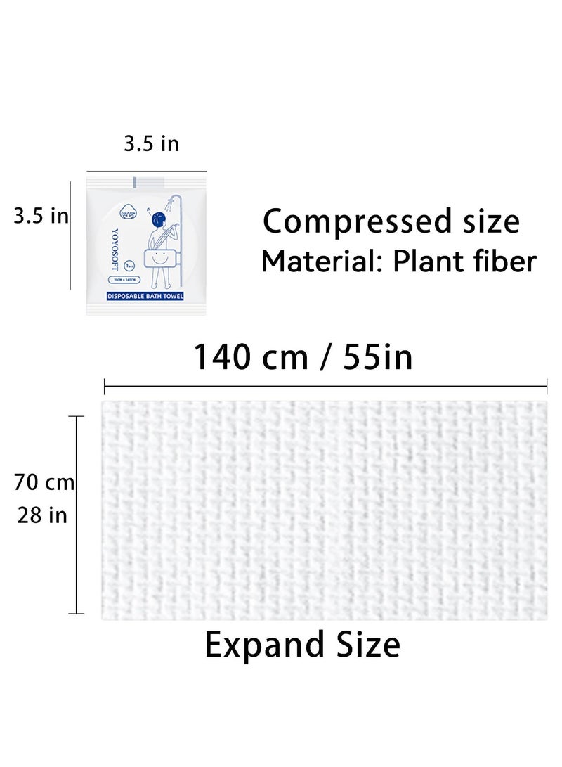 SYOSI Large Disposable Bath Towels 55.1 x 27.5 inch - Premium Compressed Travel Towels for Camping, Beach, Swimming, and Hiking - 3 PCS Pack - Image 3