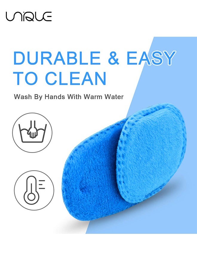4 Pack Blindfold, Left and Right Eye Patches, Lazy Eye Patch for Children Treating Lazy Eye Amblyopia Strabismus and After Surgery 10 x 5.3cm Full Coverage (Blue)