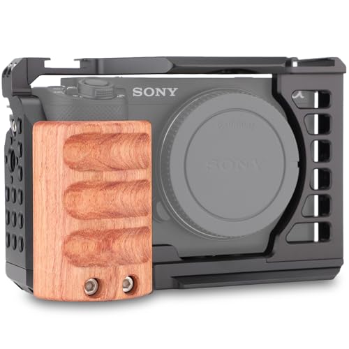 LEFTFOTO ZVE1 Full Camera Cage with Wood Handle for Sony Alpha ZVE1 Video Shooting Frame with Arca Type Base 38 ARRI Holes Dual Locking All in One Design - Image 1
