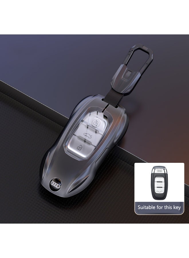 Audi Luxury car key shell suitable for 2025 Audi A4L2024 Q5L/A3/A5/Q7/A8/A7L high-end metal car key shell case - Image 1