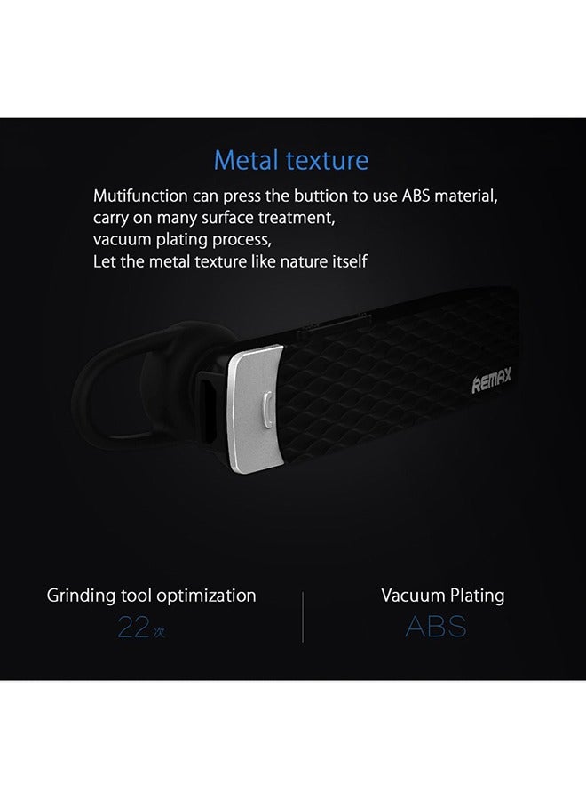 REMAX RB-T9 In-Ear Bluetooth Earphone Wireless HD Car Engine Lossless Metal Texture Intelligent Audio Coding Noise Reduction Charging USB Cable Light Weight 8g Small Size (Black), - Image 4