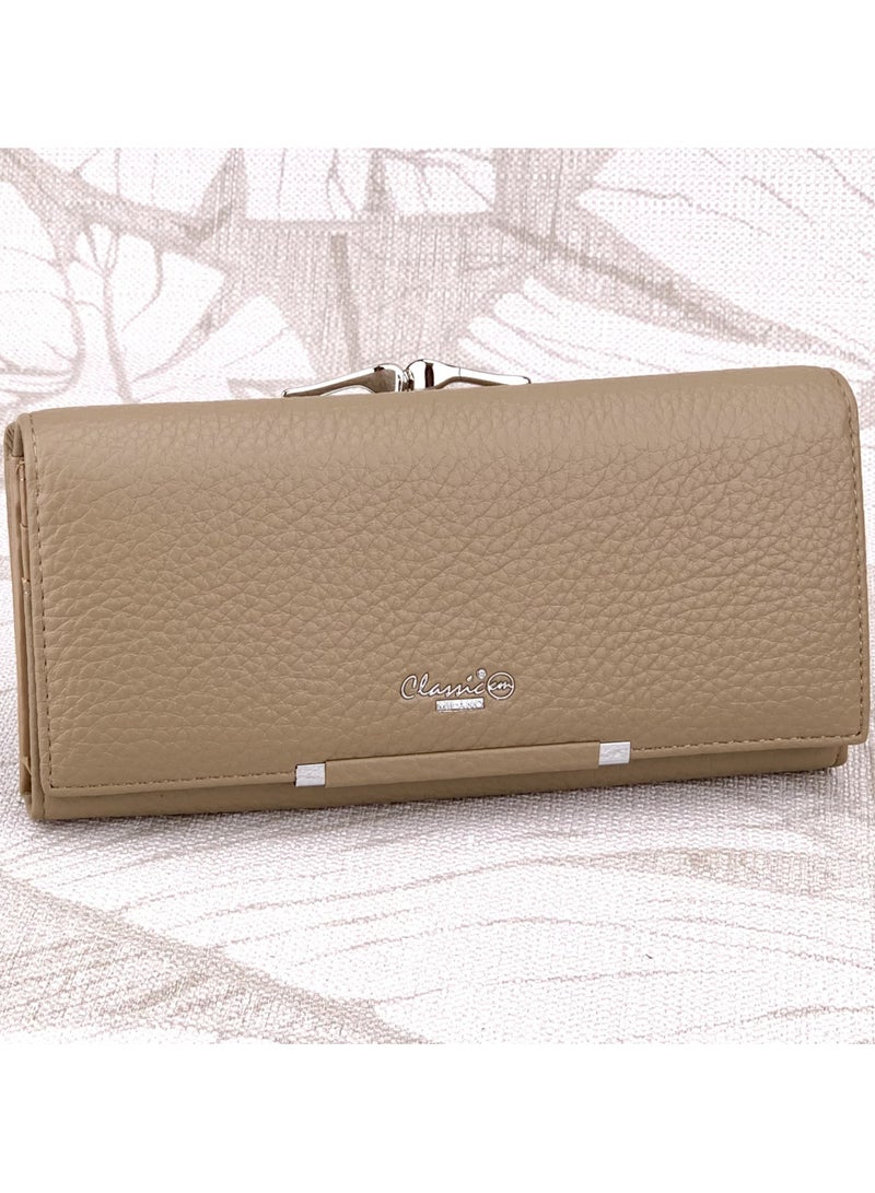 Classic Milano Premium Faux Leather Long Wallet for Women with Magnetic Closure | Ladies Wallet Card Holder Purse | Slim Women's Wallet for Daily Use, Travel, and Gifting - Image 1