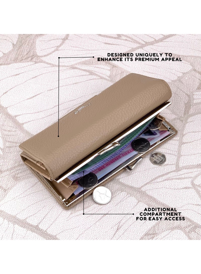 Classic Milano Premium Faux Leather Long Wallet for Women with Magnetic Closure | Ladies Wallet Card Holder Purse | Slim Women's Wallet for Daily Use, Travel, and Gifting - Image 4