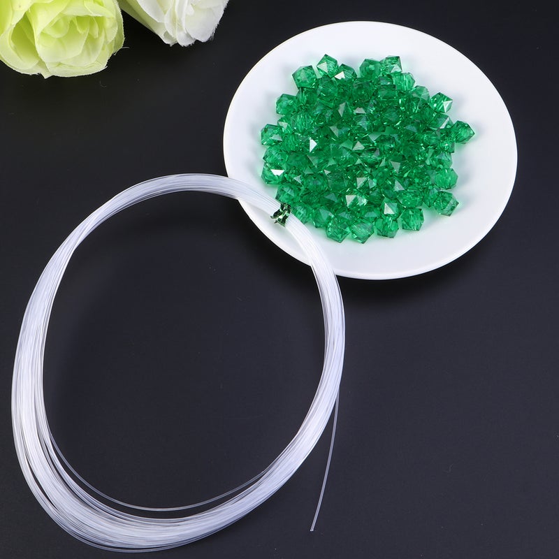 950PCS Transparent Beads Diy Handmade Beaded Tissue Box Material Beads Jewelry Accessories for Crafts Bracelet Necklace (Green) - Image 1