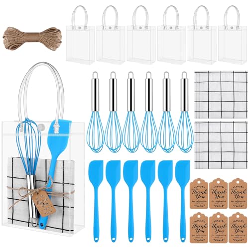 Beupy 30 Pcs Baby Shower Prizes for Game Winner Baby Shower Games Guest Gifts Silicone Whisk Spatula Gift Bag Kitchen Towel for Wedding Bridal Shower Favors - Image 1