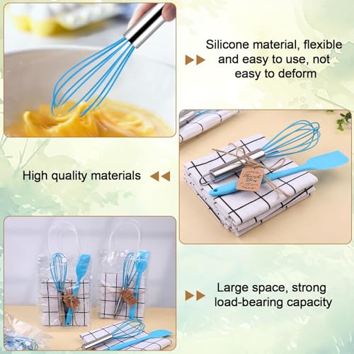 Beupy 30 Pcs Baby Shower Prizes for Game Winner Baby Shower Games Guest Gifts Silicone Whisk Spatula Gift Bag Kitchen Towel for Wedding Bridal Shower Favors - Image 4