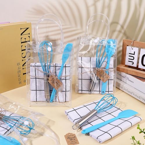 Beupy 30 Pcs Baby Shower Prizes for Game Winner Baby Shower Games Guest Gifts Silicone Whisk Spatula Gift Bag Kitchen Towel for Wedding Bridal Shower Favors - Image 3