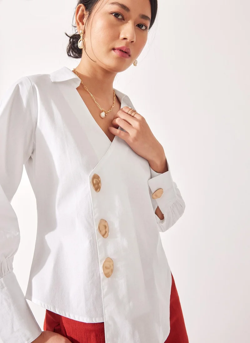 The Label Life Asymmetric Hem Top