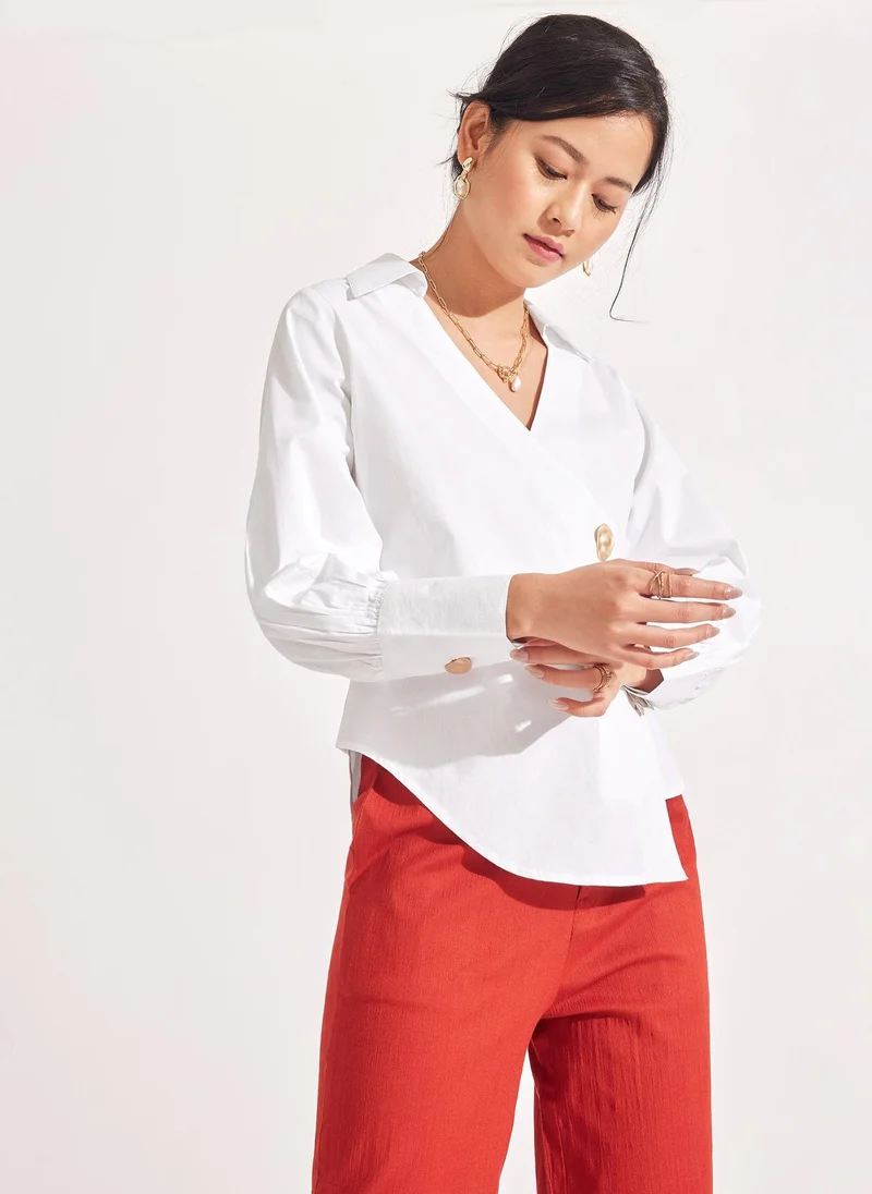 The Label Life Asymmetric Hem Top