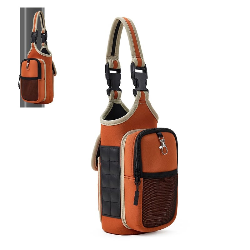 VAKAER Magnetic Gym Bag, Water Bottle Carrier Holder with Phone Pocket & Adjustable Strap,10 Ultra-Strong Magnets Stick to Fitness equipment, Workout Accessories Pouch for Women & Men - Image 1