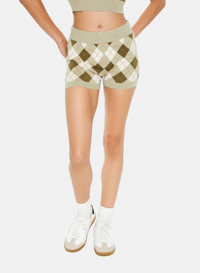 FOREVER 21 Argyle Sweater-Knit Shorts - Image 2