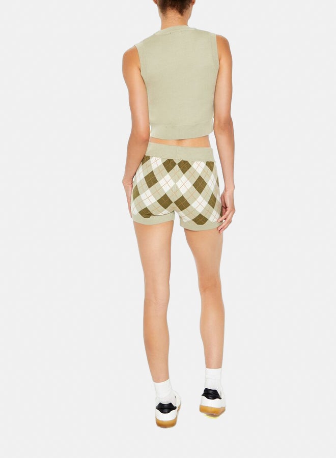 FOREVER 21 Argyle Sweater-Knit Shorts - Image 3