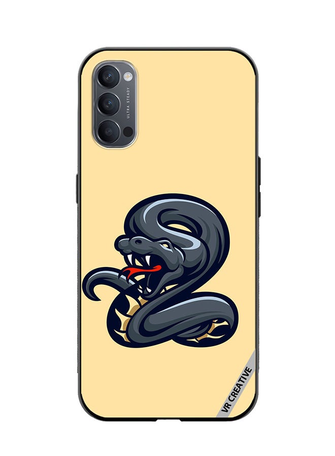 VR CREATIVE Protective Case Cover For Oppo Reno4 Pro 5G Snake Design Multicolour - Image 1