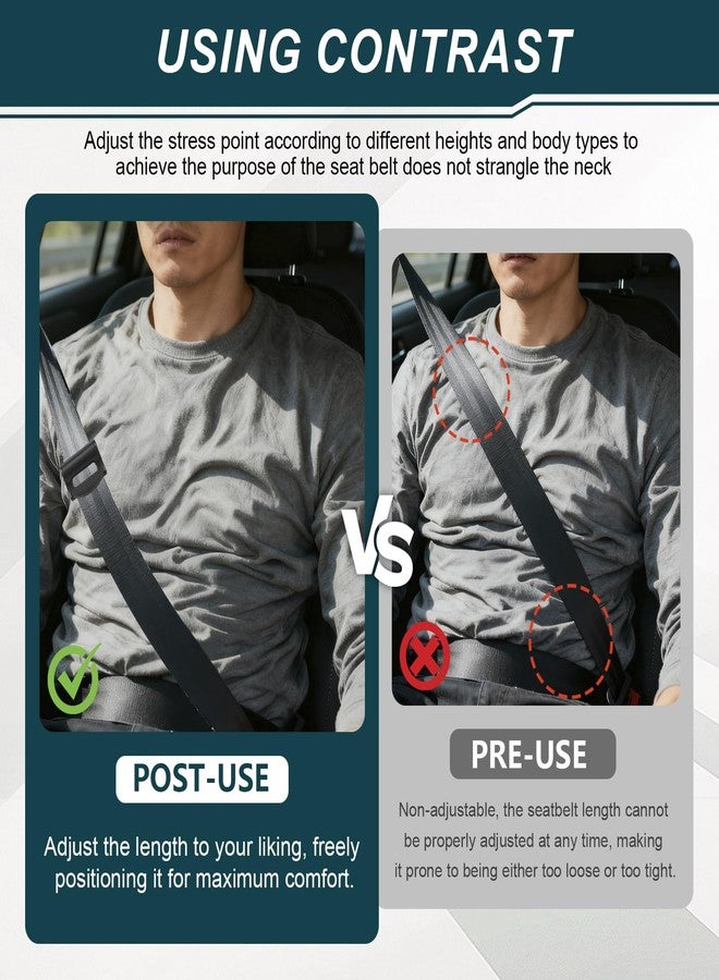 vvag 2PCS Seat Belt Adjuster Clip, Shoulder Neck Strap Locking Clips for Adults Kids Child,Comfortable Car Seat Belt Adjuster Safety Positioner Universal for SUV Sedan Truck Seatbelts (Black-2PCS) - Image 5