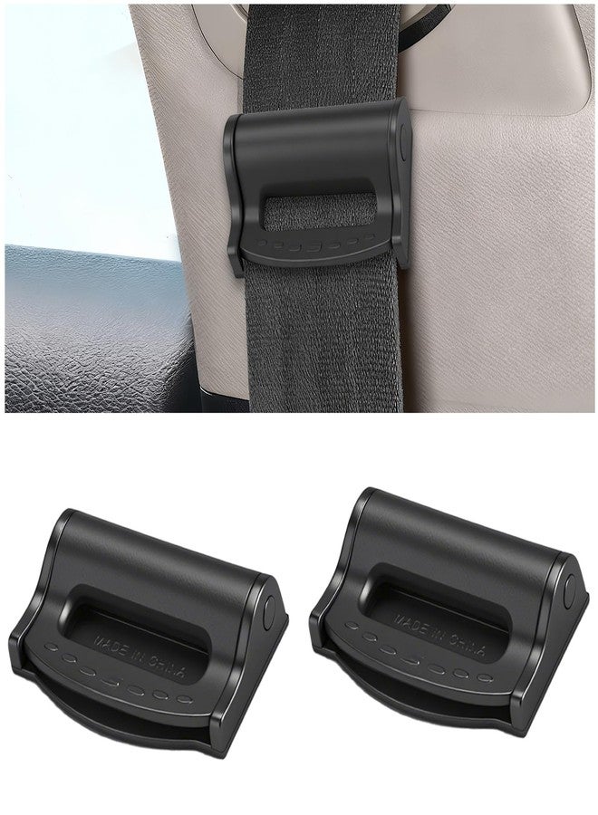 vvag 2PCS Seat Belt Adjuster Clip, Shoulder Neck Strap Locking Clips for Adults Kids Child,Comfortable Car Seat Belt Adjuster Safety Positioner Universal for SUV Sedan Truck Seatbelts (Black-2PCS) - Image 1