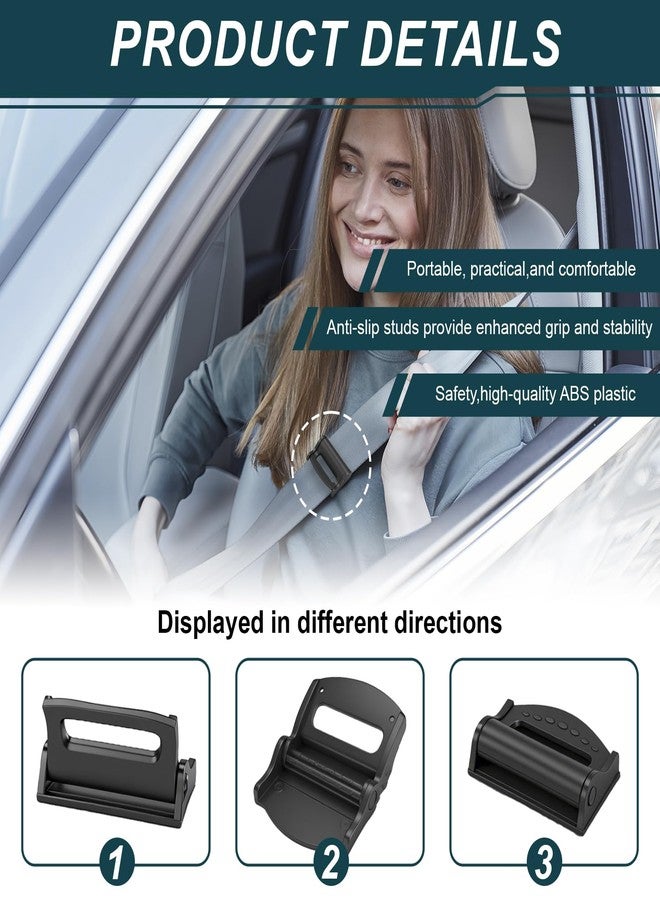 vvag 2PCS Seat Belt Adjuster Clip, Shoulder Neck Strap Locking Clips for Adults Kids Child,Comfortable Car Seat Belt Adjuster Safety Positioner Universal for SUV Sedan Truck Seatbelts (Black-2PCS) - Image 3