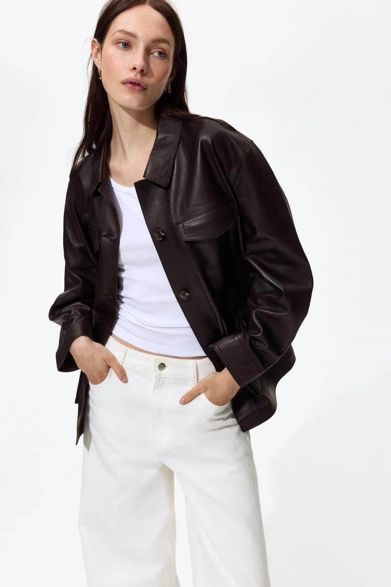 H&M  Real Leather jacket for Women | Best Price UAE