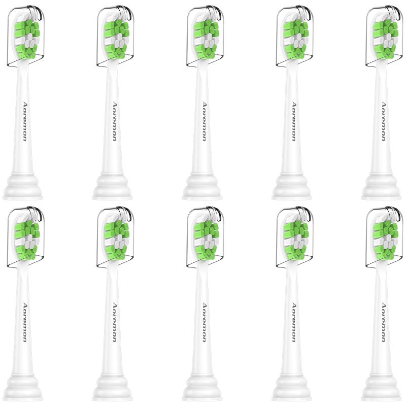 Aoremon Replacement Heads for Philips Sonicare Toothbrush Heads Compatible with Phillips Sonicare W HX606265 All Snapon Electric Toothbrush Models White Pack of 10