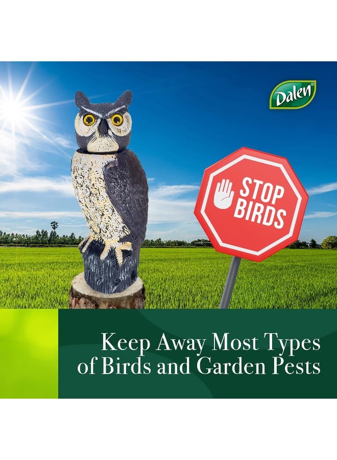 Dalen GARDENEER Dalen SOL-R Action Large Solar Fake Owl Decoy to Scare Birds Away - 18" Tall - 360Âº Rotating Head - Image 2